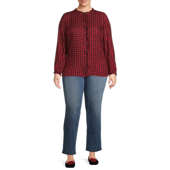 Buffalo Check Plaid Button Down Long Sleeve Shirt Sz 1X … - Picture 7 of 8